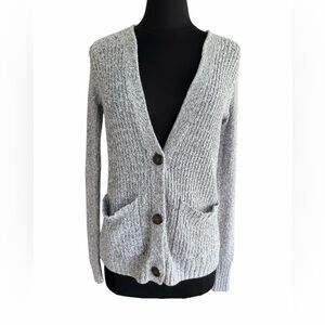 Vintage Hollister Chunky Cable Knit V-Neck Cardigan Size XS Bella Swan Y2K Prep